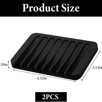 Lot de 2 porte-savon en silicone