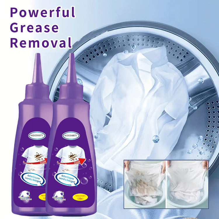 Lessive enzymatique active, détachant pour vêtements, anti-graisse et antirouille - E-menage