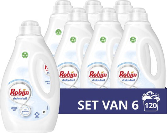 Détergent liquide Robijn Radiant Wit - Pack économique de 6 - E-menage