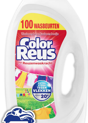 Color Reus Gel - Lessive Liquide - Linge Coloré - Vrac - 100 Lavages - E-menage