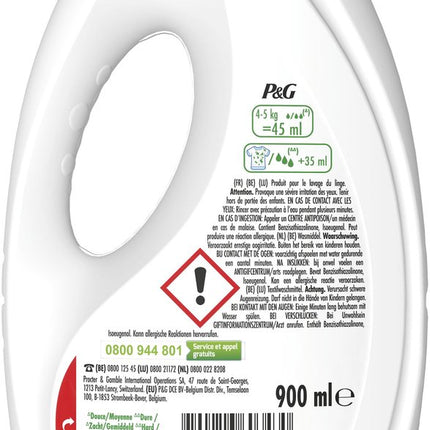Ariel Lessive Liquide - Pack de 4 -  20 Lavages chacun