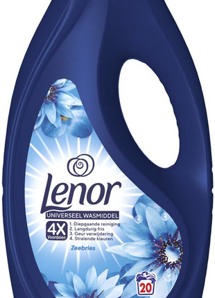 Lessive liquide Lenor Brise Marine - 4 x 20 lavages - Pack de 4 - E-menage