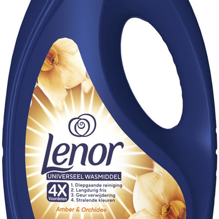 Lessive liquide Lenor Ambre et Orchidée - 4 x 20 lavages - Pack de 4 - E-menage
