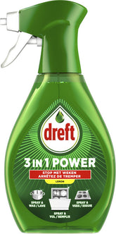 Dreft 3in1 Power Spray Stop Soaking - Spray de prétraitement, dégraissant -pack de 10 - E-menage