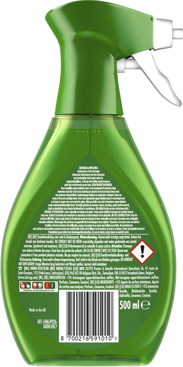 Dreft 3in1 Power Spray Stop Soaking - Spray de prétraitement, dégraissant -pack de 10 - E-menage