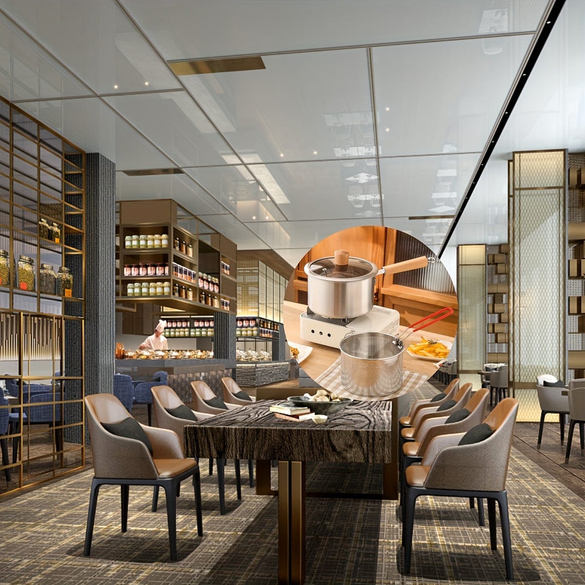 Stainless Steel Multi-Purpose Cookware Set with Frying Basket and Glass Lid - Non-Stick Cookware, Deep Fryer, Noodle Cooker, Ricotta Pot, Steamer Food - Induction and Gas Stove Compatible - Ideal for Home Chefs and Families -