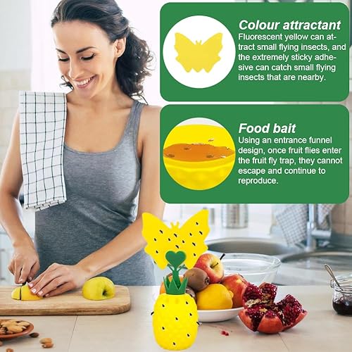 Lot de 2 pièges à mouches à fruits - E-menage
