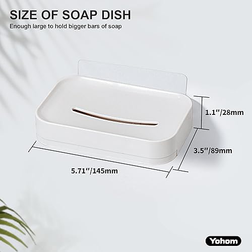 YOHOM Lot de 2 Porte-Savons Adhesif Salle de Bain - E-menage