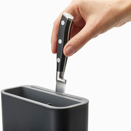 Séchoir à Vaisselle Extensible avec Compartiment à Couverts Amovible - E-menage