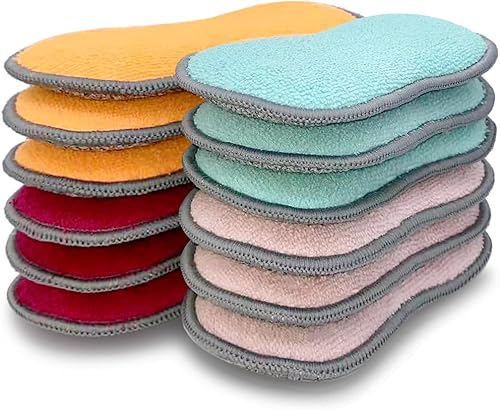 Eponges vaisselle réutilisables  12pcs