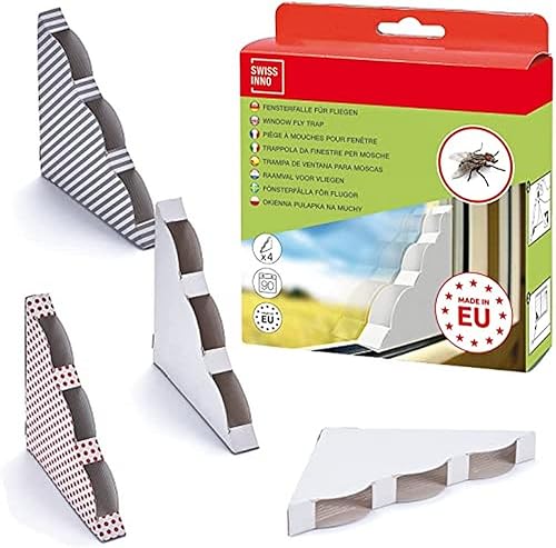 SWISSINNO - Lot de 4 pièges à fenêtre anti mouches - E-menage