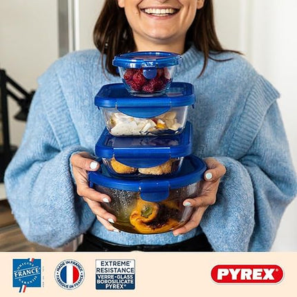 Pyrex Cook&Go - kit de 7 unités de conteneurs d'aliments - E-menage