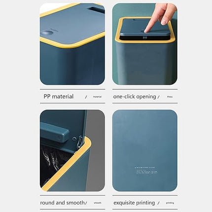 trash can with press lid