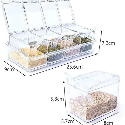 lot de  4 Box  d'assaisonnement