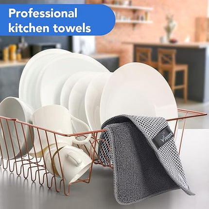 vivote - lot de 12 torchons en microfibre lavables - E-menage
