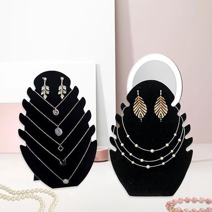 Rairsky - Lot de 2 présentoirs à bijoux en velours - E-menage