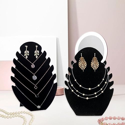 Rairsky - Lot de 2 présentoirs à bijoux en velours - E-menage