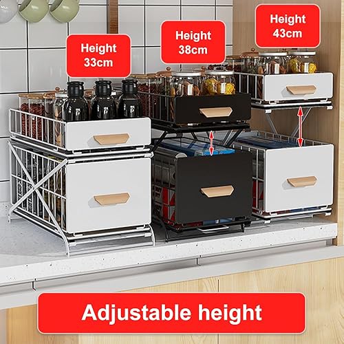 Drumm - Organisateur sous évier à 2 étages - E-menage