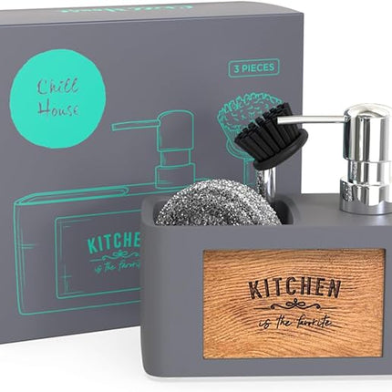 Distributeur de savon liquide blanc conçu pour la cuisine