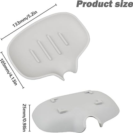 Fikiro Lot de 2 porte-savon en silicone - E-menage