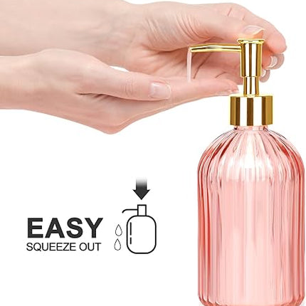 Lot de 4 accessoires de salle de bain en verre