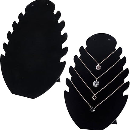 Rairsky - Lot de 2 présentoirs à bijoux en velours - E-menage