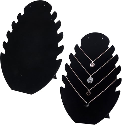 Rairsky - Lot de 2 présentoirs à bijoux en velours - E-menage