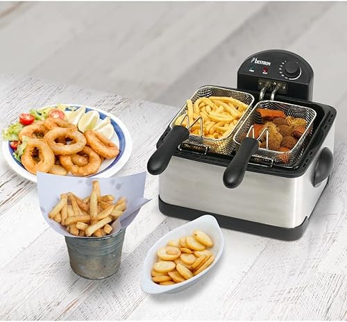 Bestron - Friteuse familiale avec zone froide 2000 W, 4L