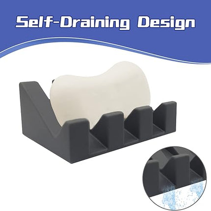Lot de 2 Porte-Savon en Silicone - E-menage