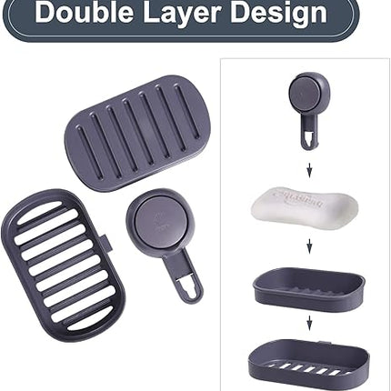 Uten - Porte-savon de salle de bain sans perçage - E-menage