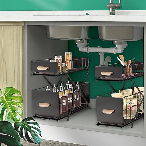 Drumm - Organisateur sous évier à 2 étages - E-menage