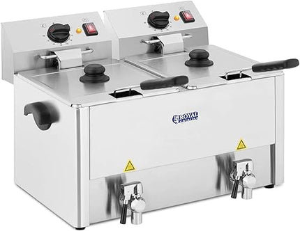 Royal Catering -Friteuse double dispositif   3 250 W, 2x13 Litres