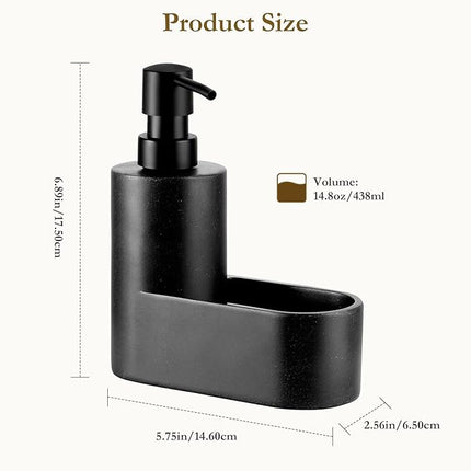 Distributeur de savon à vaisselle avec porte-éponge intégré