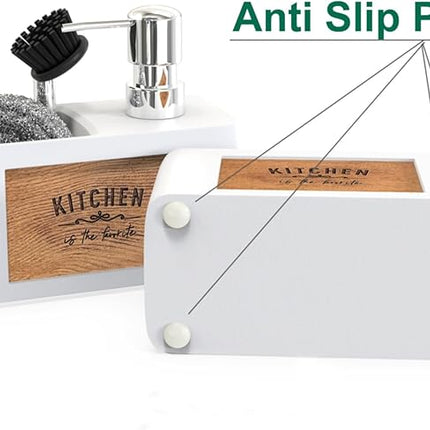 Distributeur de savon liquide blanc conçu pour la cuisine