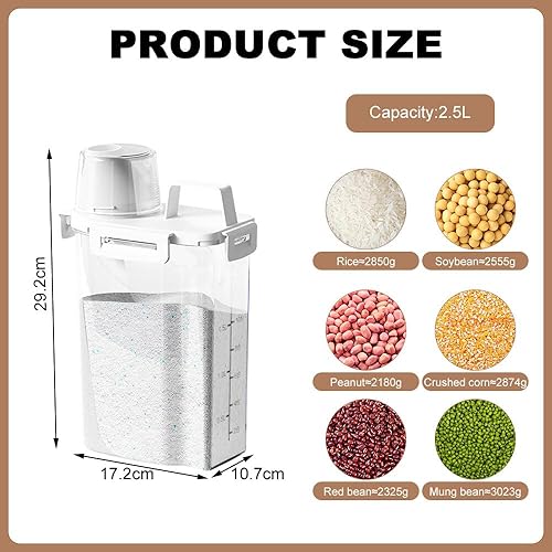 gmeDhc - 1 boîte de rangement de lessive - 2500 ml