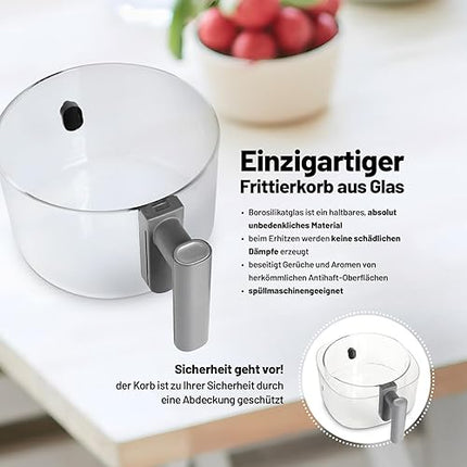 Lauben Glass&Grill 5500BG - Friteuse à air chaud 3 en 1