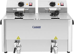 Royal Catering -Friteuse double dispositif 3 250 W, 2x13 Litres - E-menage