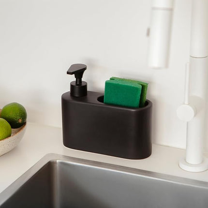 Distributeur de liquide vaisselle avec porte-éponge intégré