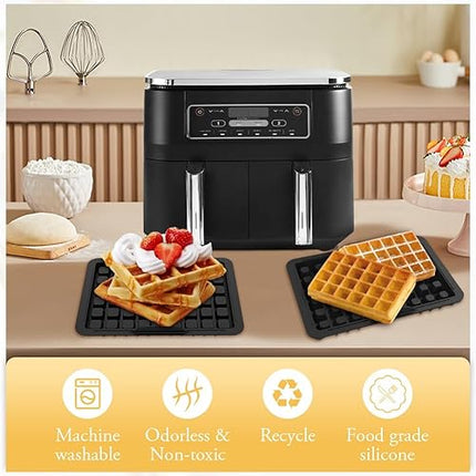 HOTUT - Lot de 2 moules à gaufres en silicone pour friteuse à air