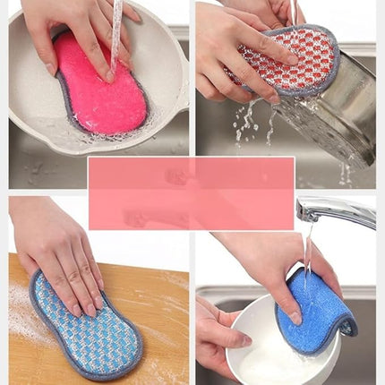Lot de 12 Eponge Vaisselle Lavable