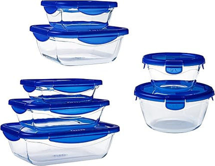 Pyrex Cook&Go - kit de 7 unités de conteneurs d'aliments - E-menage