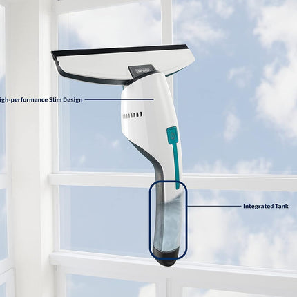 aspirateur à vitres et salle de bains + buse salle de bains et support mural