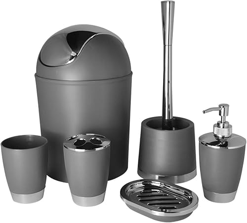Bathlux Lot de 6 accessoires de salle de bain