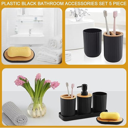 Lighterday - Lot de 5 accessoires de salle de bain