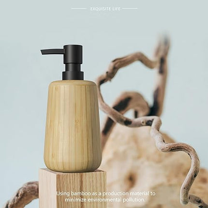 Asashizen - Set of 4 Retro Bamboo Bathroom Accessories