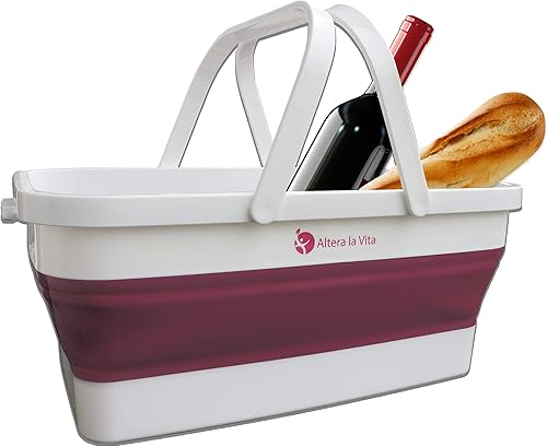 Altera la Vita - Panier à provisions pliable de 15 litres