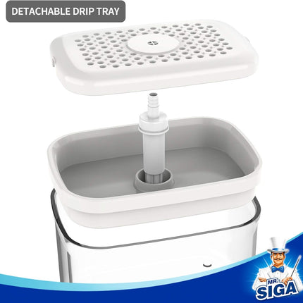 Distributeur de liquide vaisselle avec porte-éponge intégré