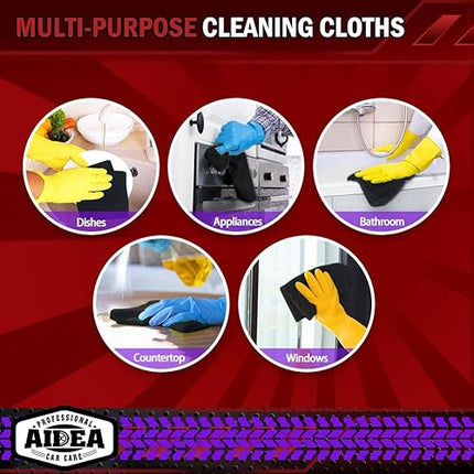 aidea-  lot de 24 pièces de chiffon de nettoyage en microfibre