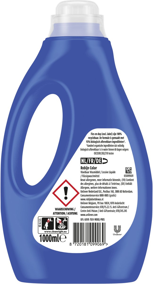 Robijn Color Lessive Liquide - Pack économique de 6 - E-menage