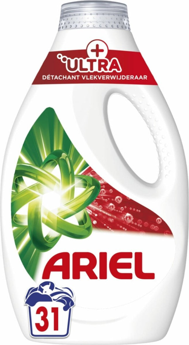 Ariel + Ultra - Détachant & Lessive Liquide - 31 Lavages - E-menage